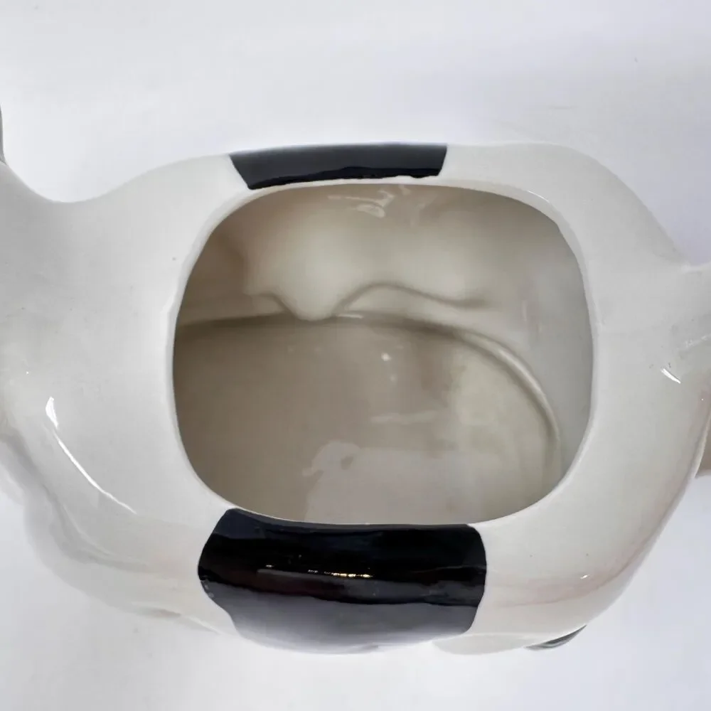 Vtg Himark County Fare Cow Creamer Ceramic Pitcher Japan Black White 7.5